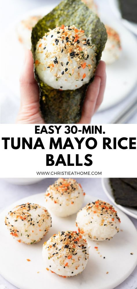 Furikake Rice Ball, Fried Tuna Balls, Sesame Rice Balls, Nori Lunch Ideas, Korean Tuna Rice Balls, Japanese Tuna Rice Balls, Tuna Sushi Balls, Tuna And Rice Balls, Rice And Tuna Balls