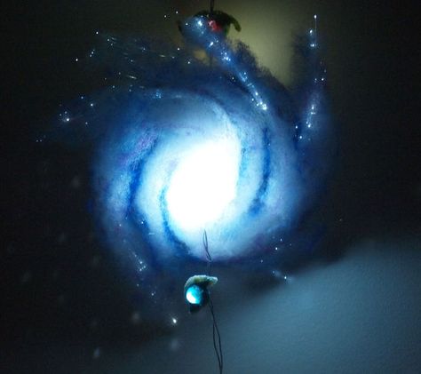 Galaxy Mobile: 10 Steps (with Pictures) Astronomy Projects, Zodiac Party, Space Lamp, Galaxy Mobile, Future Science, Galaxy Shoes, Diy Galaxy, Diy Clouds, Galaxy Theme