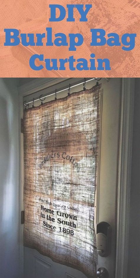 Diy Burlap Bags, Curtain Diy, Diy Window Treatments, Cheap Curtains, Ikea Curtains, Burlap Curtains, Drop Cloth Curtains, Diy Burlap, Burlap Bags