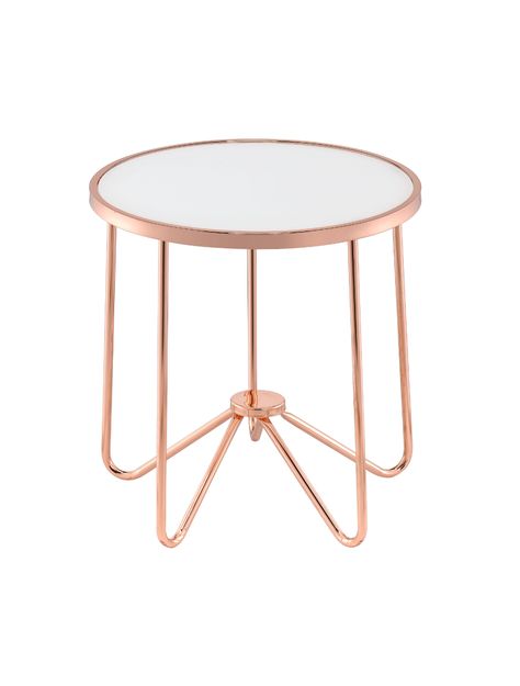 Rose Gold Furniture, Rose Gold Rooms, Rose Gold Office, Rose Gold Bedroom, Gold End Table, Gold Room Decor, Glass Top End Tables, Gold Rooms, Gold Furniture