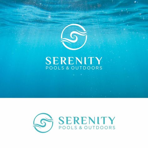 Fish Typography, Minimalist Alphabet, Landscaping Logo, Simple Branding, Minimal Travel, Modern Pool, Logo Branding Design, Illustration Business, Ocean Underwater