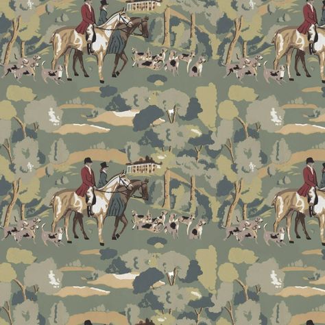 Scenic and Toile Wallpaper Page 3 | Astek Home Wallpaper Decal, Pony Wallpaper, Fox Hunt, Tally Ho, Equestrian Decor, Hunt Club, Horse Pony, Fox Hunting, Peel Stick Wallpaper