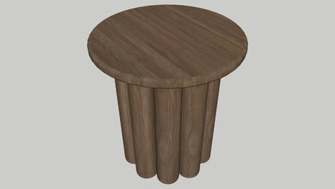 Hera Side Table - 3D Warehouse Oak Wood Texture, Kitchen Interior Design Decor, Sketchup Model, 3d Warehouse, Wood Texture, Tv Unit, Interior Design Kitchen, Oak Wood, Autocad