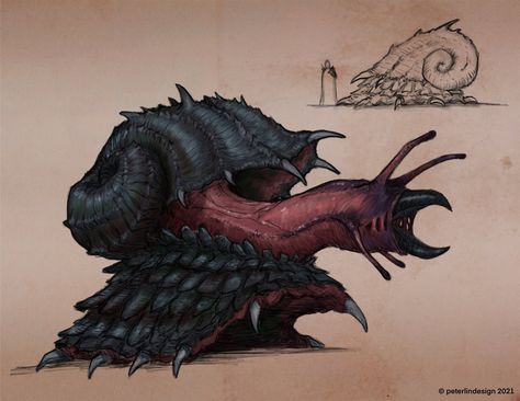 Fallout Creatures, Snail Art, Beast Creature, Arte Alien, Creature Artwork, Dnd Monsters, Fantasy Beasts, Alien Concept Art, Creature Drawings