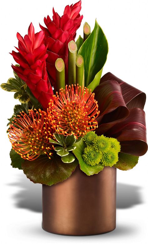 Zen Bouquets Show the Beauty of Exotic Flowers | Teleflora Tropical Floral Arrangements, Tropical Flower Arrangements, Corporate Flowers, Flowers And Greenery, Creative Flower Arrangements, Modern Flower Arrangements, Fresh Flowers Arrangements, Silk Flower Arrangements, Beautiful Flower Arrangements