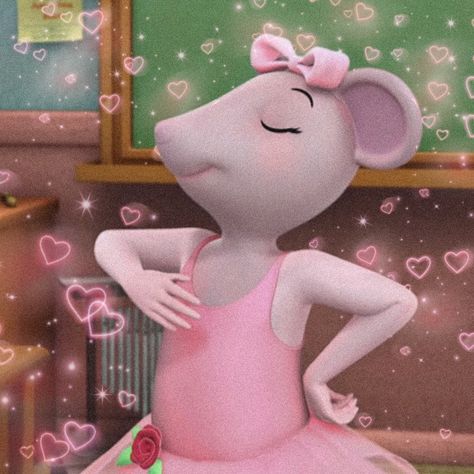 Angelina Ballerina Pfp, Pink December, Angelina Core, Girly Girl Aesthetic, Angelina Ballerina, Anime Disney, Happy Happy Happy, 2000s Nostalgia, Cute Pfp