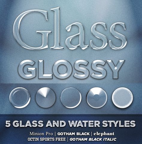 Transparent glass styles are among the most useful Photoshop styles that are used especially in web design for creating transparent text effect, glass web UI elements like buttons, banners and so on. In this new list I have gathered some amazing free and premium glass styles that you must have in your collection. Simply load the ASL file and these amazing styles are ready to be used in your future projects. Glass Photoshop, Glass Font, Photoshop Tutorial Typography, Photoshop Tutorial Photo Editing, Photoshop Styles, Photoshop Resources, Photoshop Text, Photoshop Collage, Photography Photoshop