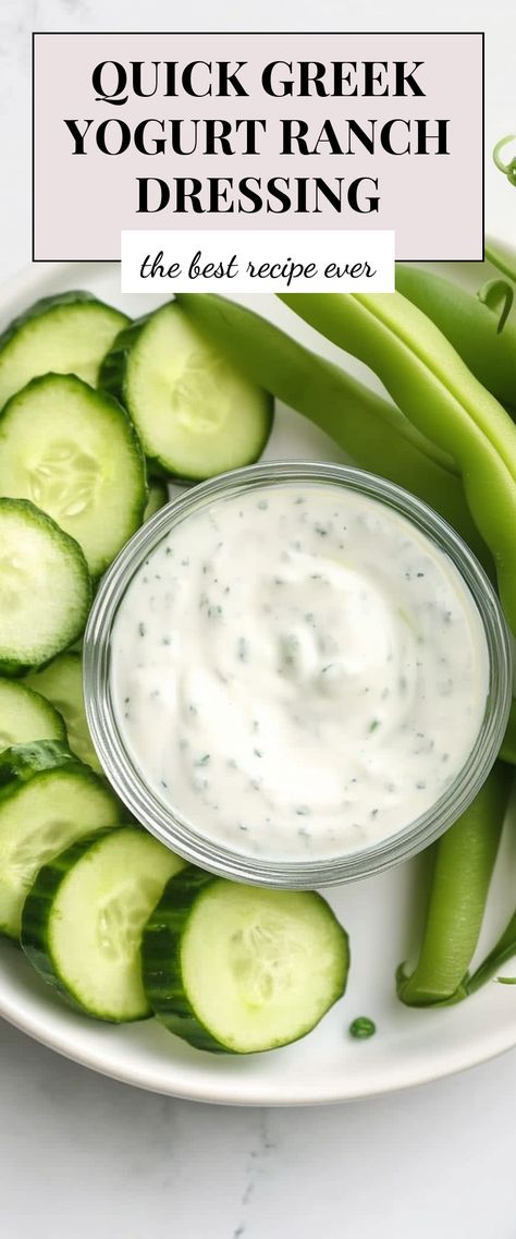 Image for Quick Greek Yogurt Ranch Dressing Ranch Dressing With Greek Yogurt, Yogurt Ranch Dressing Recipe, Greek Yogurt Dressing Recipes, Whipped Greek Yogurt, Greek Yogurt Salad Dressing, Greek Yogurt Ranch Dressing, Yogurt Ranch Dressing, Yogurt Ranch, Greek Yogurt Ranch