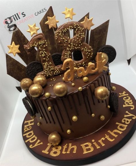 Chocolate And Gold Cake, Chocolate Anniversary Cake, 16th Birthday Cake For Girls, Tarta Chocolate, Chocolate Shards, Hen Party Cakes, Cake Designs For Girl, 12th Birthday Cake, Chocolate Cake Designs