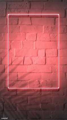 Neon Light Wallpaper, Instagram Photo Frame, Red Neon, A Brick Wall, Polaroid Frame, Phone Screen Wallpaper, Neon Red, Instagram Frame Template, Framed Wallpaper