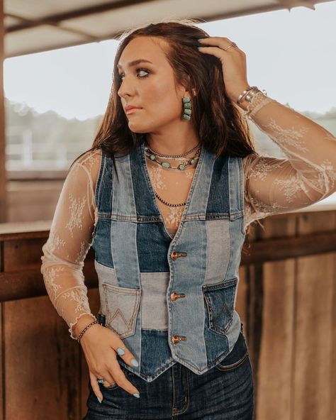 Introducing the CLASSIC COWBOY: a collection inspired by our Western heritage and love for the cowboy lifestyle! Timeless pieces for cowgirls and cowboys on or off the ranch, highlighting some of our favorite styles. ⭐ Cowboy Lifestyle, Mini Patchwork, Men Workwear, Patchwork Vest, Lainey Wilson, Girl Western, Country Outfit, Twisted X Boots, Find My Style