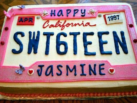 Pastel Rectangular, Sweet 16 Party Themes, Half Sheet Cake, Sweet Sixteen Cakes, Teen Cakes, Sweet Sixteen Birthday Party Ideas, Birthday Cakes For Teens, Cake Wrecks, Sweet 16 Birthday Cake