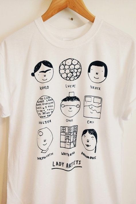 Small Lady, Cute Tshirts, Art Clothes, White T, Look Fashion, Shirt Design, Tshirt Print, Printed Shirts, Print T Shirt