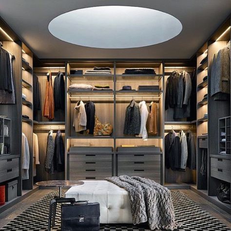 closets ideas | Top 100 Best Closet Designs For Men - Walk-In Wardrobe Ideas A Walk In Closet, Dressing Design, Walking Closet, Walk In Closet Design, Interior Design Per La Casa, Luxury Closets Design, Decor Ikea, Wardrobe Room, Bedroom Closet Design