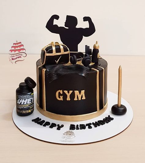 18th Birthday Cake For Guys, Fitness Cake, Gym Cake, Birthday Cake For Boyfriend, Cake Design For Men, Cake For Boyfriend, 18th Cake, Birthday Cake For Husband, Cake For Husband