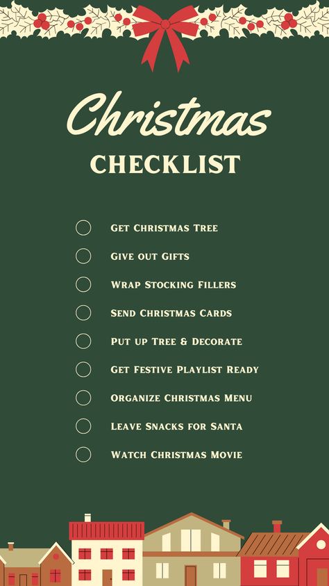 Christmas Checklist, Cozy Diy, Festive Recipes, Christmas Templates, Entrepreneur Business, Day 6, Red Vintage, Instagram Story Template, Story Template