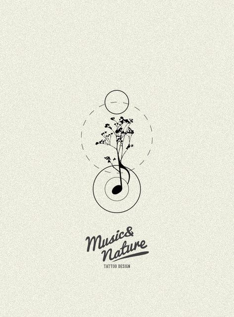 Music Therapy Tattoo Designs, Music Is Healing Tattoo, Music Nature Tattoo, Music And Nature Tattoo, Music Lover Tattoo Ideas, Tattoos For Music Lovers Unique, Outdoor Tattoos, Brother Memorial Tattoo, Muse Tattoo