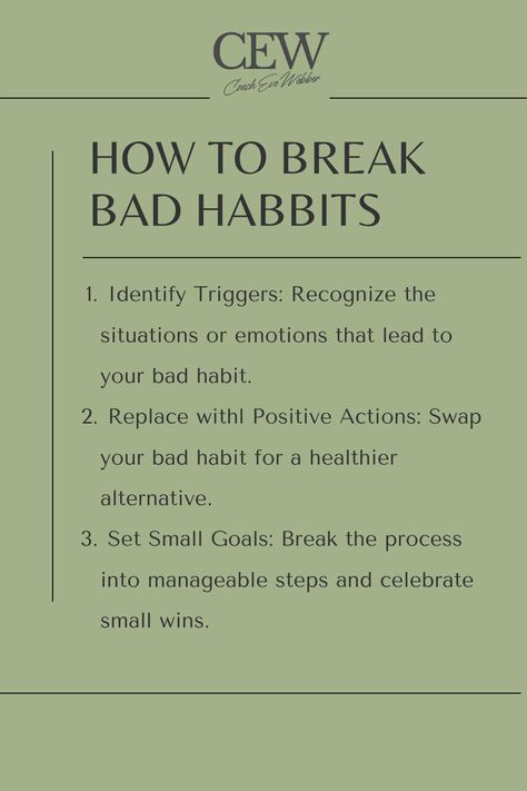 Breaking bad habits can feel overwhelming, but trust me, it’s totally possible! I’ve been there—stuck in routines that weren’t serving me, feeling like I’d never break free. The turning point came when I realized that real change doesn’t happen overnight. I started by picking just one habit to work on, making small, manageable changes each day. Most importantly, I learned to be kind to mysled. 

If you want to learn more click here  ⬇️ 
 #selfcare #breakthestigma #mentalwellness #mentalhealth Breaking Bad Habits, Balanced Mind, Break The Stigma, Break Bad Habits, Mindfulness Techniques, The Turning, My Bad, Turning Point, To Be Kind