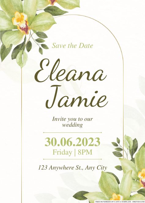 Awesome FREE PDF Invitation - Green Watercolor Flower  Wedding Invitations Planning your dream wedding? Picture this: a serene garden, the air filled with the sweet scent of blooming flowers, and you and your beloved exchanging vows under a canopy of lush greenery. If this s... Watercolor Flower Invitation, Serene Garden, Free Printable Birthday Invitations, Green Wedding Invitations, Flower Wedding Invitation, Flower Invitation, Wedding Color Palette, Printable Birthday Invitations, Green Watercolor