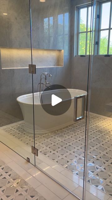 Vincent Fratantoni on Instagram: "Tub & Shower Vibes 💦   #bathroom #shower #steamshower #tub #bathgoals #vincethebuilder #remodel" Bathroom With Jacuzzi Tub Ideas, Vibes Bathroom, Jacuzzi Bathroom, Shower Vibes, Bath Goals, Bathroom With Tub, Bathroom Decor Ideas Themes, Tub Ideas, Backyard Office