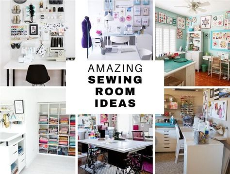 Sewing Room Ideas – Functional and Pretty to Boost Productivity Organizing Room Ideas, Ikea Storage Solutions, Organizing Room, Sewing Room Ideas, Quilt Room Organization, Hello Sewing, Vintage Sewing Rooms, Small Sewing Rooms, Closet Room Organizer