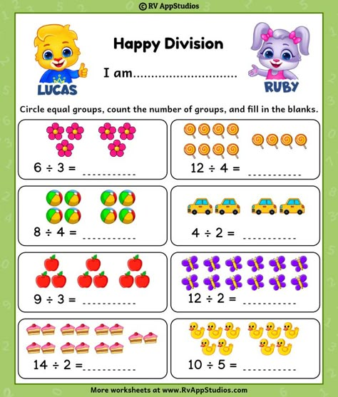 Division Worksheets Grade 3, Coloring For Beginners, Class 1 Maths, Biodata Format Download, Division Activities, Letter Writing Practice, Division Worksheets, 2nd Grade Worksheets, Activities Worksheet