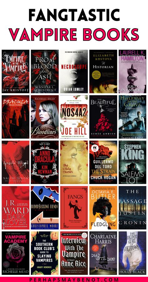 Sink your teeth into the must-read vampire books #books #bestbooks #vampires #bookstoread #halloween Vampire Book Aesthetic, Best Vampire Books, Intp Books, Vampire Library, Vampire Novels, Vampire Romance Books, Vampire Book, Vampire Novel, Vampire Kiss