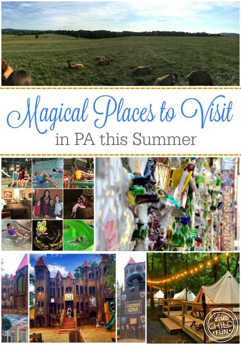 Magical Places to Visit in PA this Summer - these all look amazing! #familytravel Day Trips In Pa, Camping In Pennsylvania, Pennsylvania Travel, Day Trip Ideas, Family Road Trip, Vacation Days, Summer Fun List, Fun Places To Go, Family Road Trips