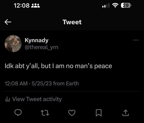 I Am No Mans Peace Tweet, Thug Quotes, Twitter Header Quotes, Chocolate Photos, Relatable Posts, Relatable Things, Really Deep Quotes, Doing Me Quotes, Good Quotes For Instagram