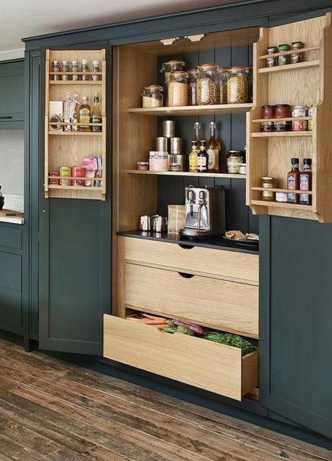 Kitchen Built In, Built In Pantry, Pantry Cupboard, Kitchen Pantry Design, Kitchen Pantry Cabinets, Kids Beach, Beach Hacks, Kitchen Extension, Pantry Design