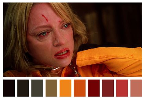 Kill Bill Movie, Kill Bill Vol 1, Color In Film, Movie Color Palette, Cinema Colours, The Truman Show, Enjoy The Silence, Gentlemen Prefer Blondes, Karate Girl