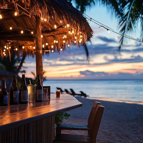 Discover the perfect beach bar aesthetic with thatched roofs, twinkling string lights, and spectacular ocean sunset views. The ultimate tropical paradise destination for your summer escape. Perfect inspiration for beach weddings, tropical parties, or your next vacation destination. 🌅🏖️ #BeachBarDesign #TropicalDestination #CoastalLiving Beach Bar Aesthetic, Twinkling String Lights, Bar Aesthetic, Twinkle String Lights, Goal Board, Summer Escape, Tropical Destinations, Beach Bar, Thatched Roof