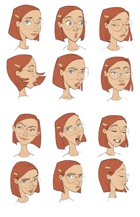 Handy Facial expression drawing Charts For practice24 Emotions Drawing, Faces Female, Anatomy Illustration, Character Design Cartoon, Female Faces, Drawing Expressions, 캐릭터 드로잉, Cartoon Faces, Poses References