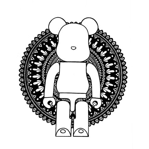 Bearbrick Drawing, Graffiti Cartoons, Kids Pattern, Luxury Rug, Mandala Art, Chinese New Year, Peace Symbol, Phone Wallpaper, Bears