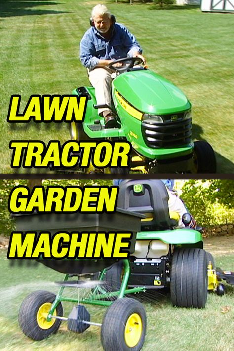 A Lawn and Garden Machine for All Seasons Whether you call it a riding lawn mower or a lawn tractor, the modern versions of this equipment can do a lot more than just cut grass. Modern Lawn, Greenhouse Window, Lawn Mower Repair, Lawn Mower Tractor, Riding Mowers, Riding Lawn Mowers, Potting Bench, John Deere Tractors, Lawn Tractor