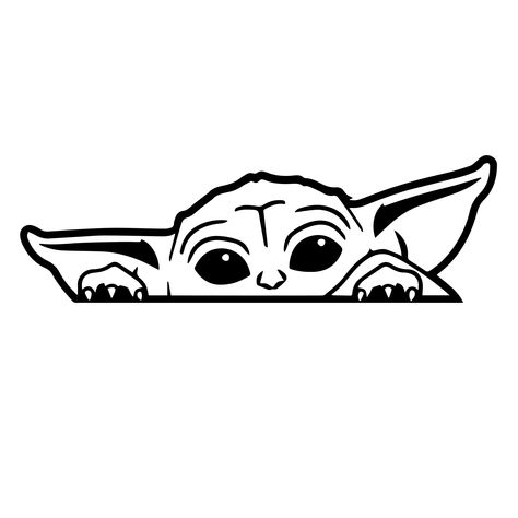 Yoda Decals, Star Wars Stencil, Star Wars Silhouette, Yoda Drawing, Star Wars Symbols, Yoda Sticker, Yoda Png, Sublimacion Ideas, Child Star