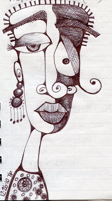 Funky Art Inspiration, Abstract Face Art Drawings, Fine Art Sketchbook, Abstract Art People, Campy Art, Picasso Faces, Drawn Faces, Face Art Drawing, Classical Paintings