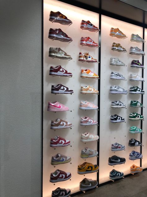 #nike #dunks #nikesneakers #nikedunk #nikes #aesthetic #shoes #shoewall Shoes Dunks Aesthetic, Nike Shoes Dunks Low, Aesthetic Shoes Collection, Nike Dunks All Colors, Dunks Astethic, Nike Dunk Collection, Nike Dunk Low Colors, Nike Dunks Colors, Shoe Store Aesthetic