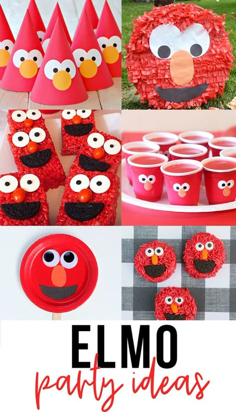 DIY Elmo Birthday Party Ideas by Lindi Haws of Love The Day Diy Elmo Party Decorations, Elmo’s First Birthday, First Birthday Elmo Theme, Elmo 1st Birthday Party, Elmo On Fire, Elmo Birthday Ideas, Elmo 1st Birthday Party Girl, Elmo Birthday Decorations, Elmo Second Birthday Girl