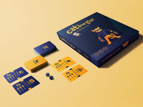 Catburglar Board Game Mockup by Alex Moore on Dribbble Game Mockup, Board Game Design, Simple Pictures, Deck Of Cards, Mockup Design, Editorial Design, Game Design, Global Community, Board Games