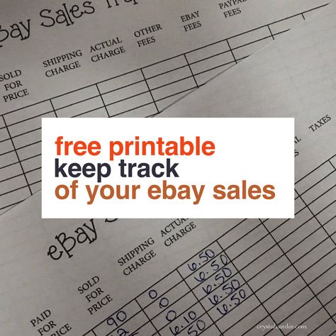 This eBay Sales Tracker is a free printable. It's almost like a spreadsheet and it is so easy to use. It makes keeping track of all your eBay sales a breeze Ebay Inventory Organization, Ebay Office, Inventory Organization, Ebay Selling Tips, Sales Template, Sales Tracker, Reselling Business, Ebay Hacks, Ebay Sales