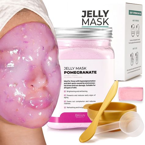 PRICES MAY VARY. 33% EXTRA POWDER: Our Jelly mask jar comes with 33% extra powder. This Skin care face mask is provided in the form of Powder packet which takes its form of Jelly mask upon addition of purified water. SHAPE LESS: They can be applied to any face structure and these skin care masks can be used as an after care with the conjunction of LED Mask (light Therapy). Cruelty free Product: Our product is cruelty free. No animal is harmed for its production also it is not tested on animals. Rubber Face Mask, Face Mask Peel Off, Rose Jelly, Pomegranate Peel, Rubber Mask, Mask For Face, Mask Powder, Jelly Mask, Green Tea Face