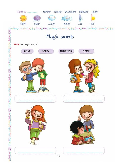 Polite Words Worksheet, Magic Words Activity For Kids, Greetings Worksheets For Kindergarten, Magic Words Worksheet, Polite Expressions Worksheets, Magic Words For Kids Classroom, Polite Expressions, Polite Words, Emotions Preschool