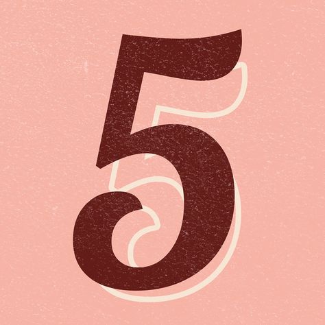 5 Number Design Fonts, Typography Psd, Number Icons, Icon Transparent, Cool Handwriting Fonts, Fonts Handwriting Alphabet, Quote Mark, Number Drawing, Number Five