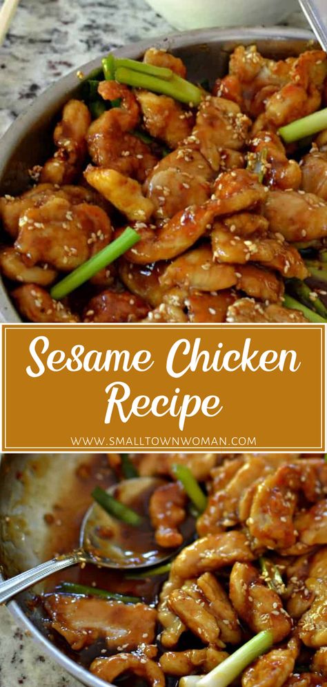 Wok Recipes, Epicure Recipes, Sesame Chicken Recipe, Asian Recipe, Asian Dinners, Chinese Recipe, Rice Recipes For Dinner, Sesame Chicken, Chinese Recipes