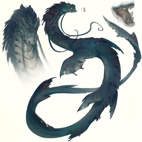 Nicholas Kole on Instagram: “Happy Friday! A little update ahead of your weekend :) Yurgen: oldest, scarred, grey father of Sea Dragons. A while back I had designed his…” The Wingfeather Saga, Wingfeather Saga, Nicholas Kole, Creature Fantasy, Mythical Animal, Fantasy Beasts, 다크 판타지, Creature Drawings, Monster Concept Art