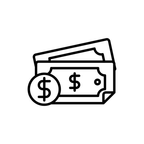 Cash Icon, Money Svg, Cash Money, Money Cash, Bank Notes, Line Design, Line Drawing, Vector Art, Lab