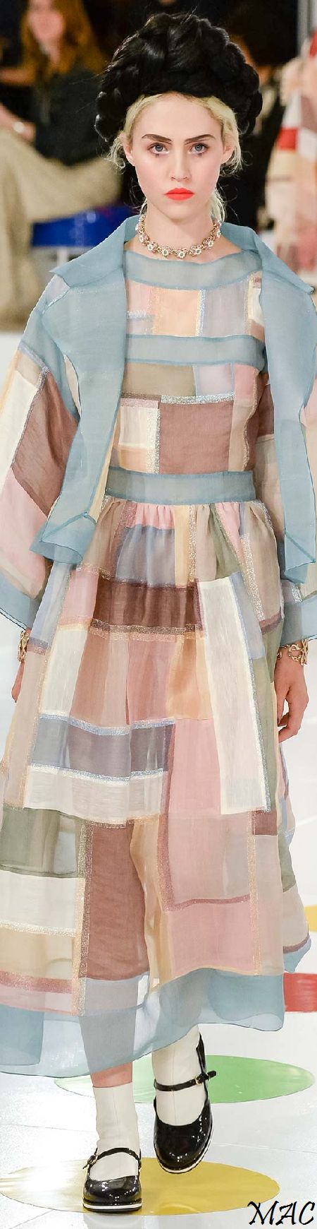 Chanel Resort 2016 Resort 2016 Fashion, Patchwork Fashion, Patchwork Clothes, Chanel Resort, Poppy Delevingne, Chanel Cruise, Resort Fashion, Chanel Fashion, 2016 Fashion