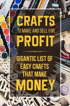 Crafts to make and sell includes over 200 DIY crafts with easy things to make and sell! These craft ideas are creative things that are current hot sellers at craft sales and fairs, Etsy, online shops and more! Things To Make And Sell, Easy Crafts To Sell, Sell Easy, Sell Diy, Diy And Crafts Sewing, Things To Make, Craft Show Ideas, Creative Things, Crafts To Make And Sell