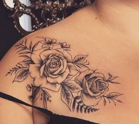 Roses On Shoulder, Simple Shoulder Tattoo, Skeleton Hand Tattoos, Cat Tattoos, Shoulder Tattoos For Women, Tiny Tattoo, Shoulder Tattoos, Tattoo Me, Skeleton Hand